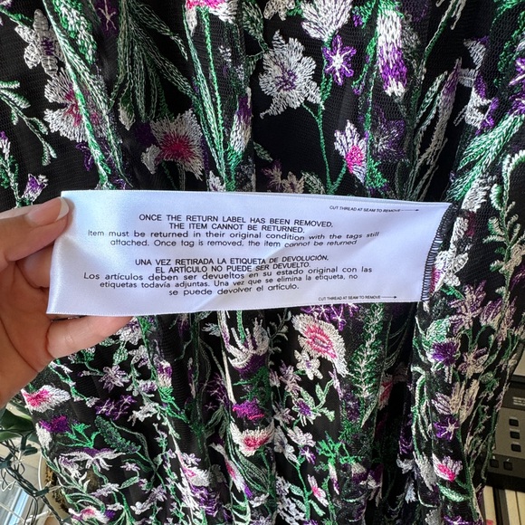 NWOT | Tadashi Shoji, MAIYA EMBROIDERED FLORAL GOWN, Women's Sz 12 - Picture 6 of 16